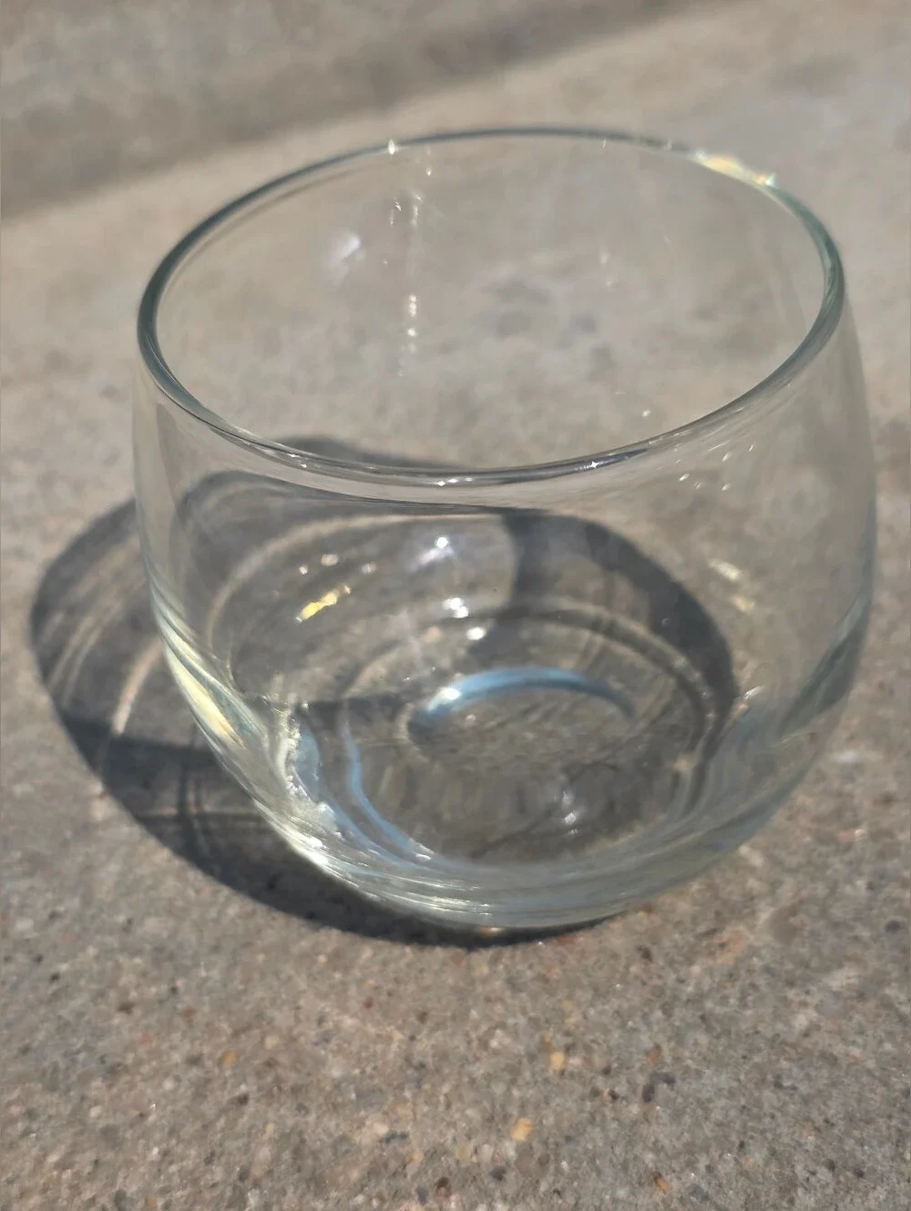 Rolly poly clear bintage glass tumblers, set of 14